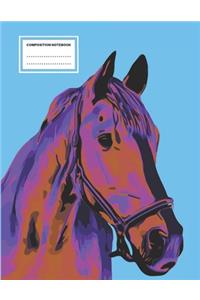 Composition Notebook: Equestrian College Ruled Composition Notebook For Horse Lovers. 8.5 x 11"