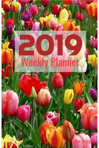 2019 Weekly Planner Tulips Design