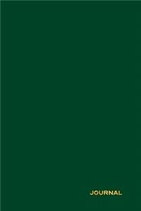 Journal: British Racing Green and Gold Classic Blank Lined Notebook for Class Note, Poetry, Travel Journaling or the Daily Diary