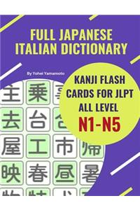 Full Japanese Italian Dictionary Kanji Flash Cards for JLPT All Level N1-N5