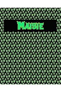 120 Page Handwriting Practice Book with Green Alien Cover Maisie