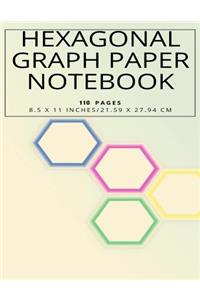 Hexagonal Graph Paper Notebook, 110 pages 8.5 x 11 inches, 21.59 x 27.94 cm