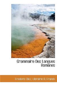 Grammaire Des Langues Romanes