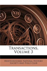 Transactions, Volume 3