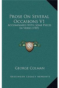 Prose On Several Occasions V1