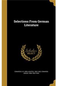Selections From German Literature