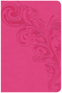 CSB Compact Ultrathin Reference Bible, Pink Leathertouch