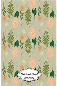 Cute Flower Pattern: 120 Blank Lined Page Softcover Journal