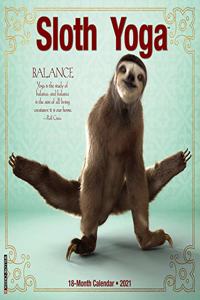 Sloth Yoga 2021 Wall Calendar