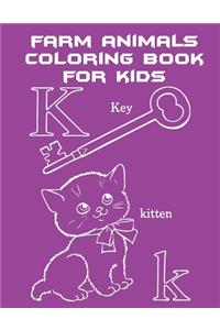 Farm Animals Coloring Book For Kids