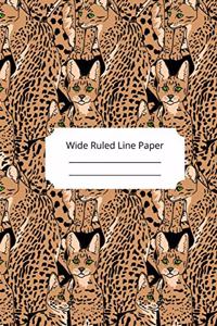 Camouflage Art Theme Wide Ruled Line Paper
