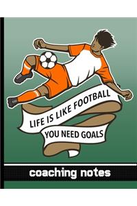 Life Is Like Football You Need Goals - Coaching Notes
