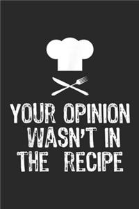 Your Opinion Wasn't In The Recipe