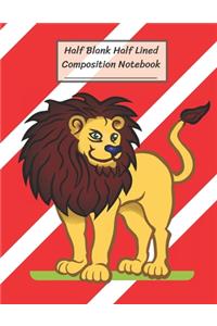 Half Blank Half Lined Composition Notebook