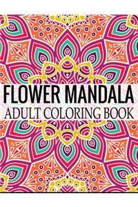 Flower Mandala Adult Coloring Book