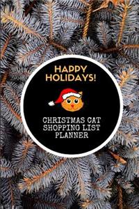 Happy Holidays! Christmas Cat Shopping List Planner