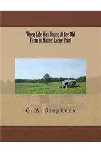 When Life Was Young At the Old Farm in Maine: Large Print