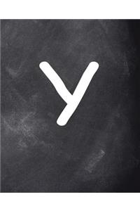Monogram Y School Composition Book Personalized Letter Y Chalkboard 130 Pages