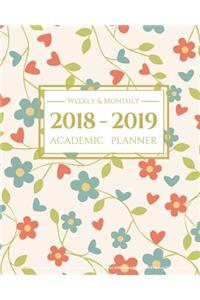 2018-2019 Academic Planner Weekly and Monthly