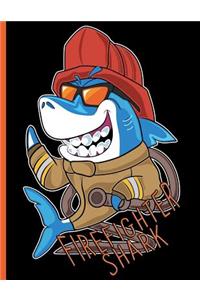 Firefighter Shark Fighting Fires in Bunker Gear Sea Animal