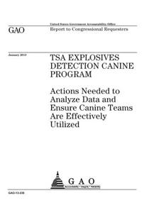 TSA explosives detection canine program