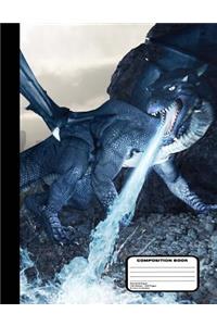Dragon with Dragon Slayer Composition Notebook Dot Grid Paper - 200 Pages / 100 Sheets, 8-1/2