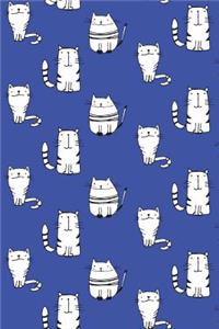 Bullet Journal Notebook for Cat Lovers Sketchy Cats Pattern 3
