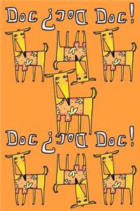 Bullet Journal Notebook for Dog Lovers, Orange Dogs in a Row 4