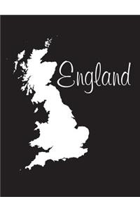 England - Black 101 - Lined Notebook with Margins - 8.5X11