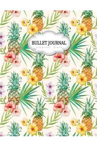 Bullet Journal: Tropical Fruit: Pineapples, Yellow and Green, Pineapples Watercolor, Colorful Watercolor, Notebook, Notebook Dot Grid, Bullet Journal and Sketch Book, Composition Book, Journal, 8.5 X 11 Inch 110 Page, Grid