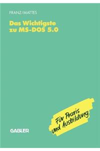 Wichtigste Zu Ms-DOS 5.0