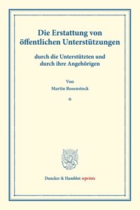 Die Erstattung Von Offentlichen Unterstutzungen