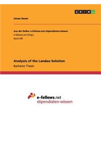 Analysis of the Landau Solution