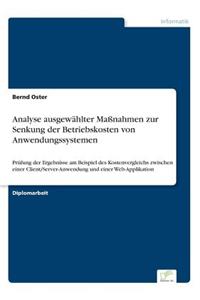 Analyse ausgewählter Maßnahmen zur Senkung der Betriebskosten von Anwendungssystemen