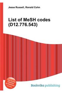 List of Mesh Codes (D12.776.543)