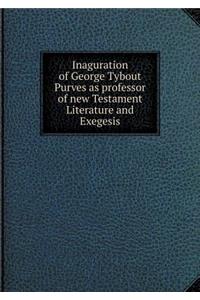Inaguration of George Tybout Purves as Professor of New Testament Literature and Exegesis