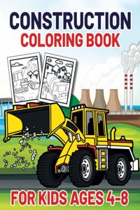 Construction Coloring Book for Kids Ages 4-8