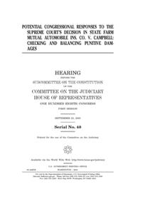 Potential congressional responses to the Supreme Court's decision in State Farm Mutual Automobile Ins. v. Cambell