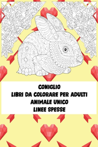 Libri da colorare per adulti - Linee spesse - Animale unico - Coniglio
