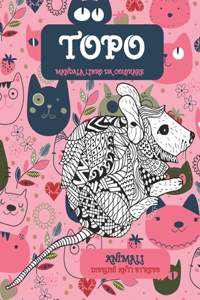 Mandala Libro da colorare - Disegni Anti stress - Animali - Topo