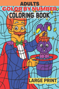 Adults Color By Number Coloring Book Large Print