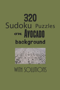 320 Sudoku Puzzles on Avocado background with solutions