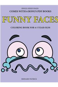 Simple Coloring Book for 4-5 Year Olds (Funny Faces)
