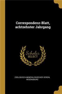 Correspondenz-Blatt, Achtzehnter Jahrgang