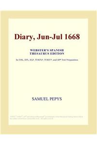 Diary, Jun-Jul 1668 (Webster's Spanish Thesaurus Edition)