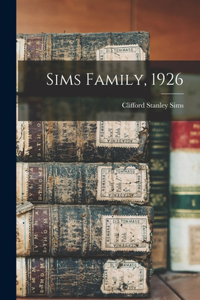 Sims Family, 1926