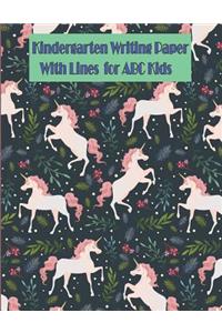 Kindergarten Writing Paper with Lines for ABC Kids
