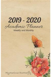 2019-2020 Academic Planner Weekly and Monthly Mysterious Butterfly