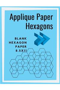 Applique Paper Hexagons, Blank Hexagon Paper 8.5x11