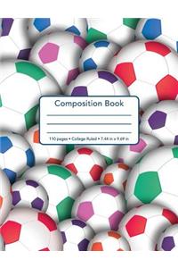 Composition Book - 110 Pages - College Ruled - 7.44 in x 9.69 in